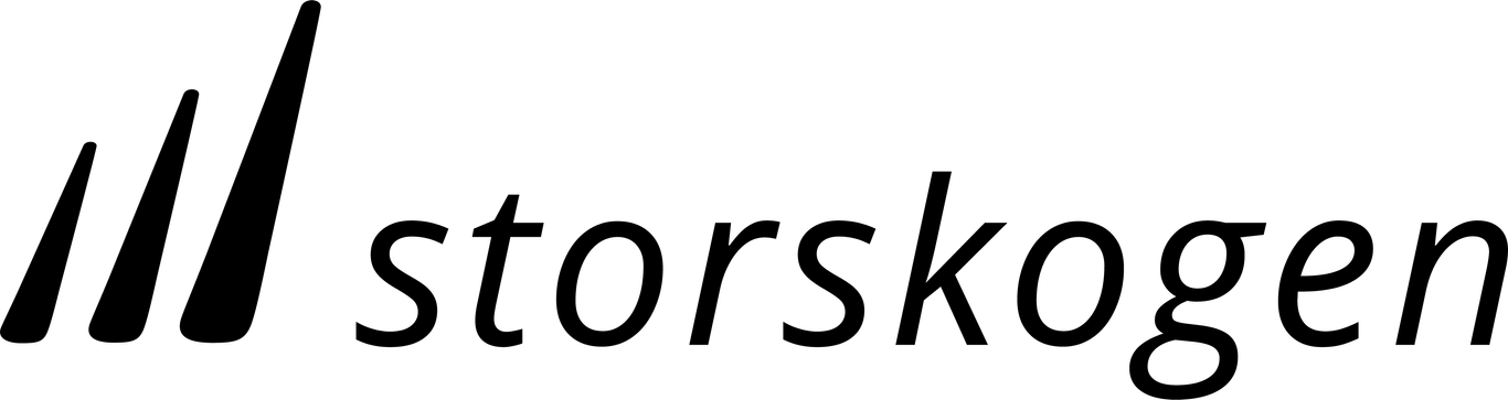 Storskogen logo RGB svart